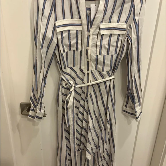 GUESS STRIPED SHIRT DRESS - Picture 2 of 9